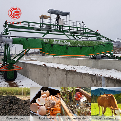 380v Resíduos Biológicos Fermento de estrume de frango Fertilizante orgânico Compost Turner