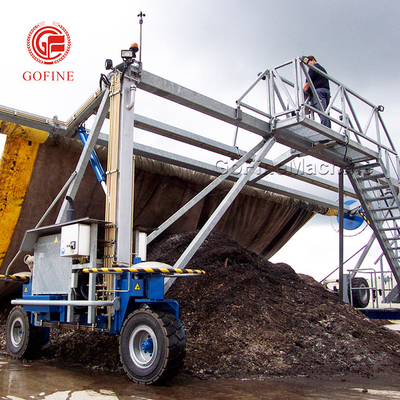 Instalação de compostagem de controlo remoto de alta eficiência Equipamento de fertilizantes para agricultura 10m Largura de cobertura