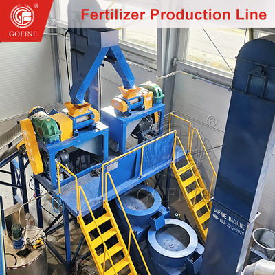 Linha de produção de fertilizantes orgânicos compostos NPK de rolos duplos