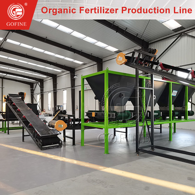 Conjunto completo de linha de produção de fertilizantes orgânicos em pó