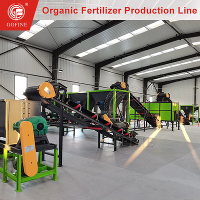 Linha de produção de fertilizantes orgânicos de 1 a 2 toneladas por hora com certificação CE para proteção ambiental