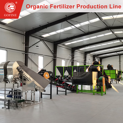 Linha de produção de fertilizantes orgânicos em pó, compostagem, planta de transformação para reciclagem e compostagem de resíduos