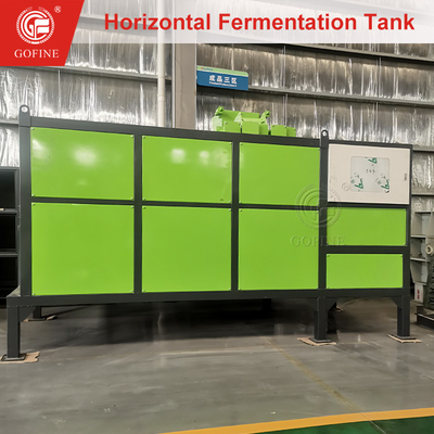 Tanque de fermentação horizontal para produção de fertilizantes orgânicos com controlo preciso da temperatura