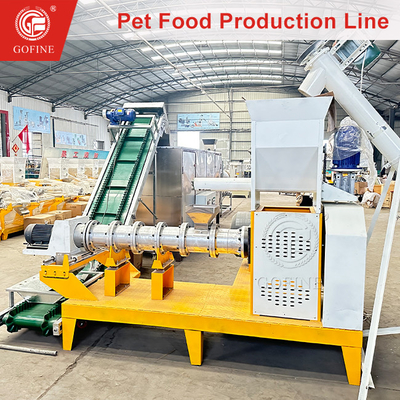 Linha de produção de alimentos para animais de estimação de extrusão multifuncional para cães