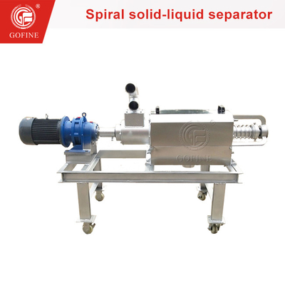 Máquina simples de separação de estrume de frango de tipo espiral