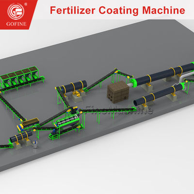 Linha de produção de revestimento de fertilizantes orgânicos compostos com liberação controlada