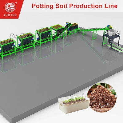 Mistura de solo para vasos de jardim em estufas comerciais