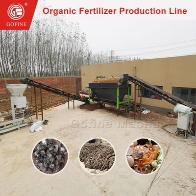 Equipamento completo de linha de produção de fertilizantes para compostagem de resíduos municipais