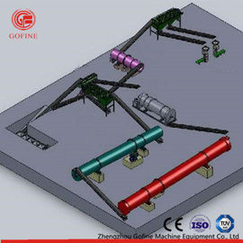 Linha de produção operação do adubo orgânico do estrume da galinha do estábulo da grande capacidade
