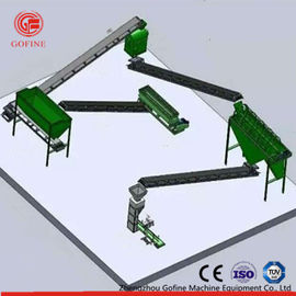Linha de produção pulverulento adaptação forte do adubo orgânico da cor verde